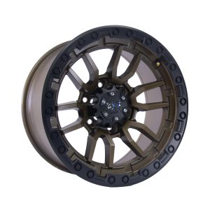 Rugged Hurricane Alloy Wheel 18×9 (6×139.7) ET5 CB110 -Bronze with black lip