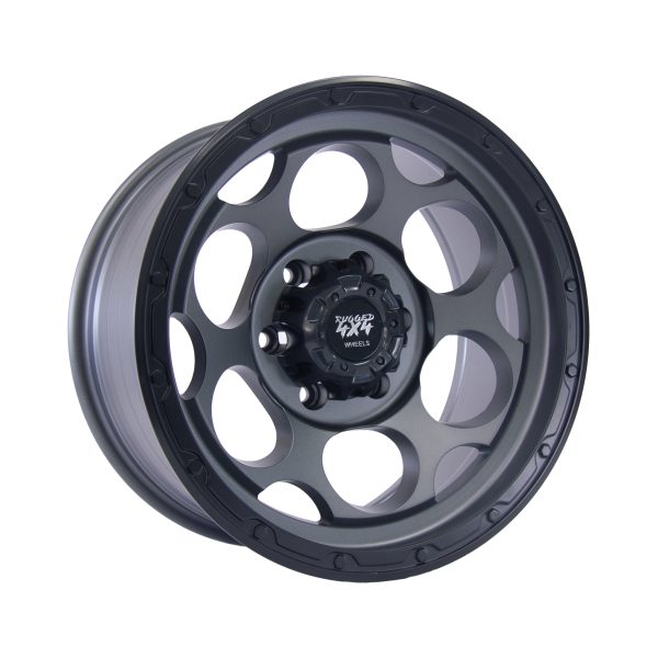 Rugged Tracker DX205 Alloy Wheel 17x8.5 (6x139.7) ET-5 CB110.1 -Gray with black lip
