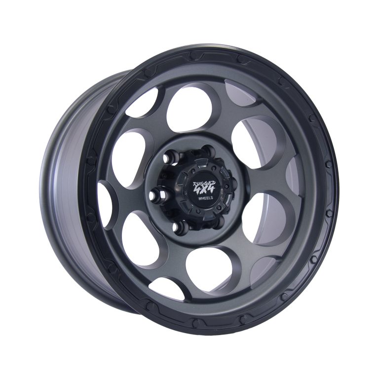 Rugged Tracker DX205 Alloy Wheel 17x8.5 (6x139.7) ET-5 CB110.1 -Gray with black lip